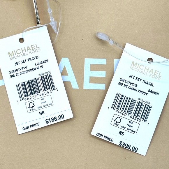 Michael Kors Medium NS Chain Xbody Bag & Small TZ Coinpouch w/ID Brown/Gold - Picture 14 of 14